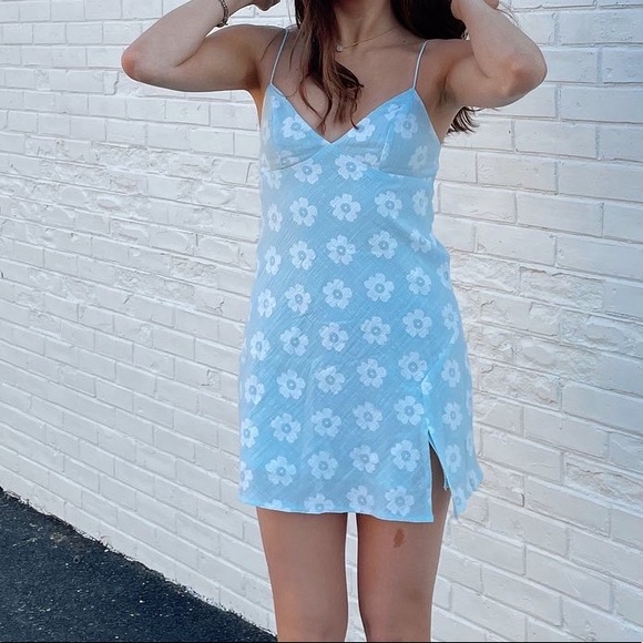 Princess Polly Stargazing Floral Mini Dress Blue - Picture 3 of 3